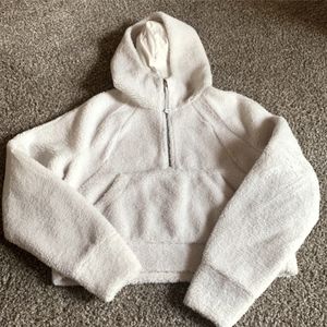 Lululemon Scuba Sherpa half zip cropped hoodie XS/S